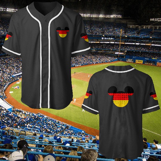 Disney Mickey Mouse Logo Germany Flag Fill Baseball Jerseys