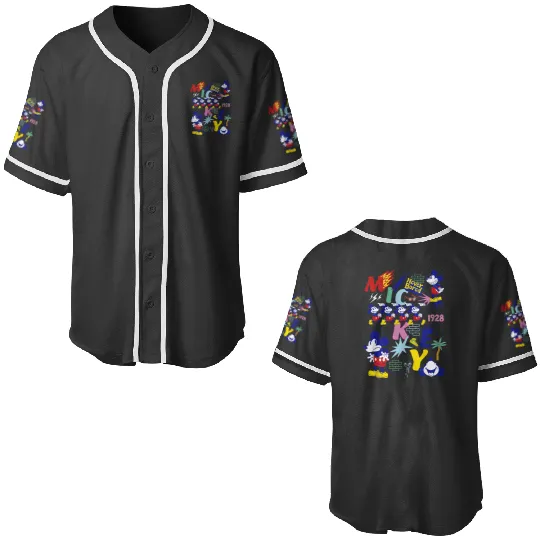 Disney Mickey Mouse  Never Bored Baseball Jerseys