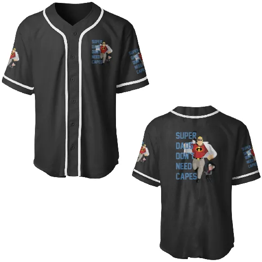 Disney Pixars The Incredibles Fathers Day Super Dads Capes Baseball Jerseys