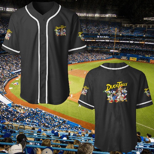 Disney DuckTales Main Cast With Money Bags Group Shot Baseball Jerseys