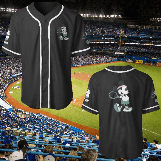 Disney Mickey And Friends Retro Tennis Mickey Pocket Logo Baseball Jerseys