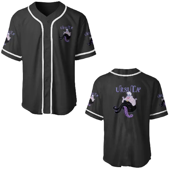 Disney The Little Mermaid Ursula  Villain Portrait Baseball Jerseys