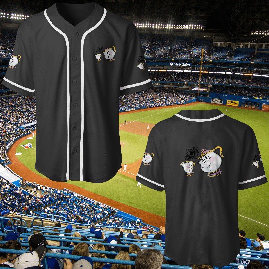 Disney Beauty and the Beast Chip Mrs. Potts Best Mom Ever Baseball Jerseys