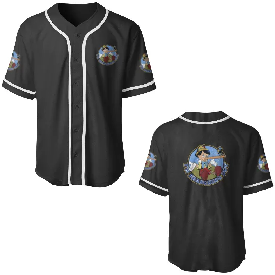 Disney Pinocchio Jiminy Cricket Branching Out Baseball Jerseys