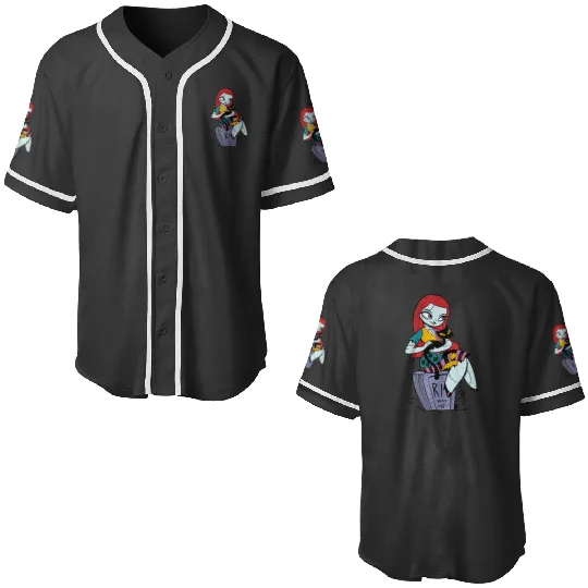 Disney The Nightmare Before Christmas Sally and Cat Baseball Jerseys
