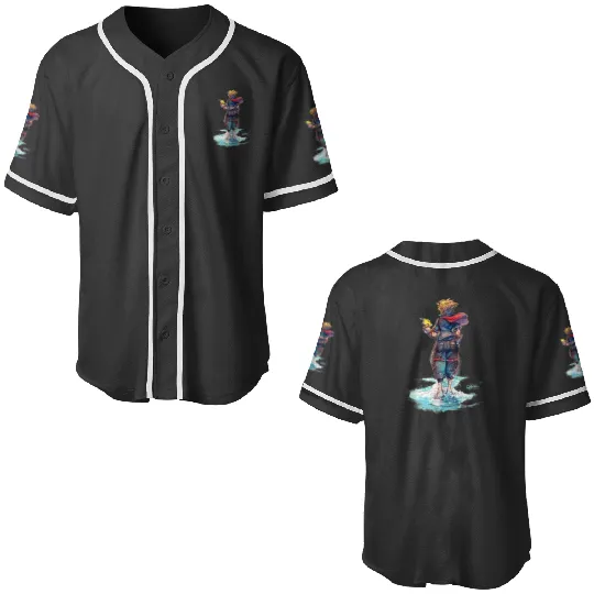 Disney Kingdom Hearts Sora Keyblade Hero Faded Starfish Baseball Jerseys