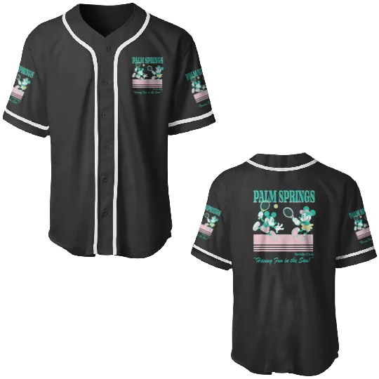 Disney Mickey And Friends Palm Springs Tennis Club Baseball Jerseys