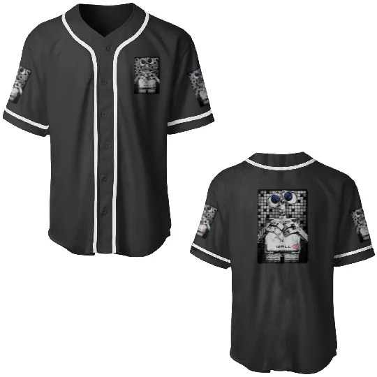 Disney Pixarss WALLE Distressed Tile Sad Eyes Movie Baseball Jerseys