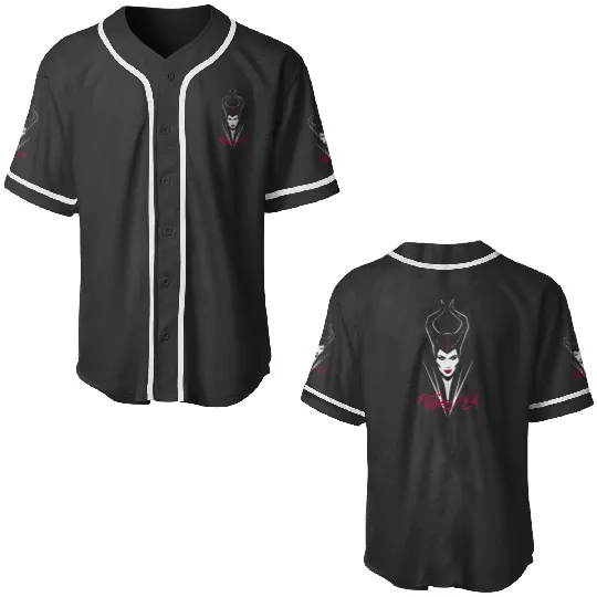 Disney Maleficent Mistressss Of Evil Dark Portrait Baseball Jerseys