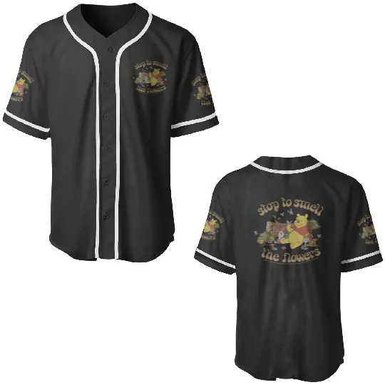Disney Winnie The Pooh Piglet And Pooh Smell The Flowers Baseball Jerseys