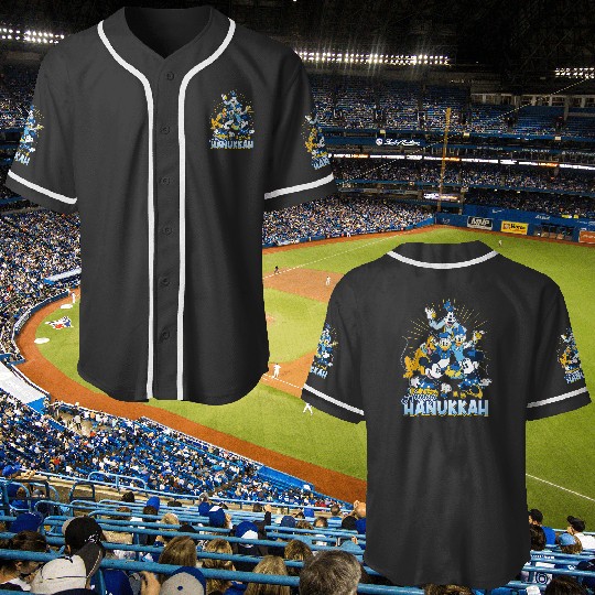 Disney Mickey And Friends Happy Hanukkah Dreidel Baseball Jerseys