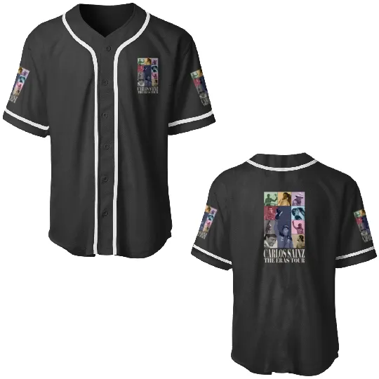 Carlos Sainz Eras Tour 2023 V2 season white letters Baseball Jerseys