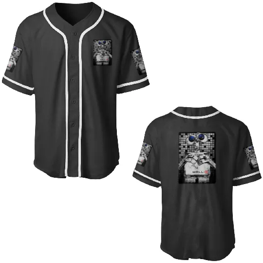 Disney Pixarss WALLE Distressed Tile Sad Eyes Movie Baseball Jerseys
