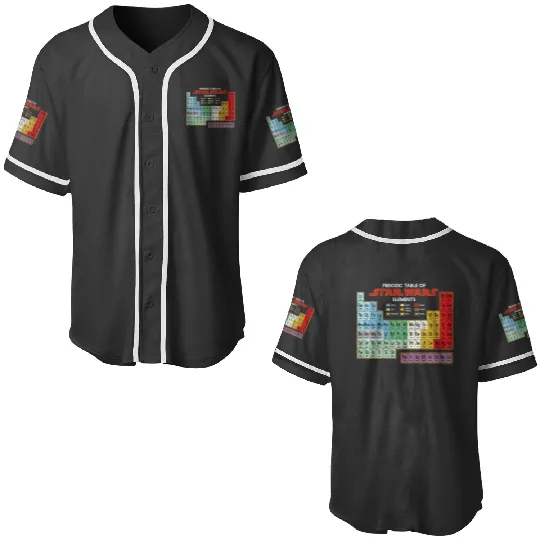 Discover Star Warsss Character Periodic Table of Elements Disney Premium Baseball Jerseys