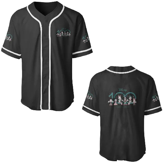 Discover Disney 100 Years of Wonder Mickey Pals Muted Cute D100 Zip Baseball Jerseys