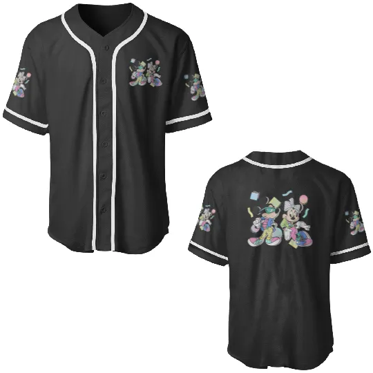 Discover Kids Disney Mickey And Friends Mickey Minnie Retro 80s Youth Baseball Jerseys
