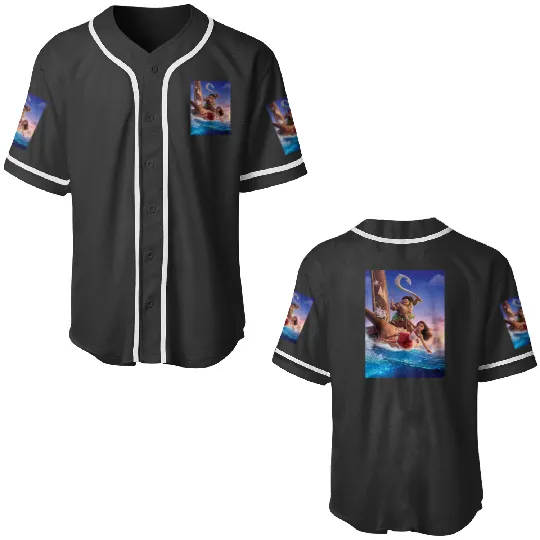Discover Disney Moana 2 Ocean Adventure  Movie Teaser Poster Baseball Jerseys