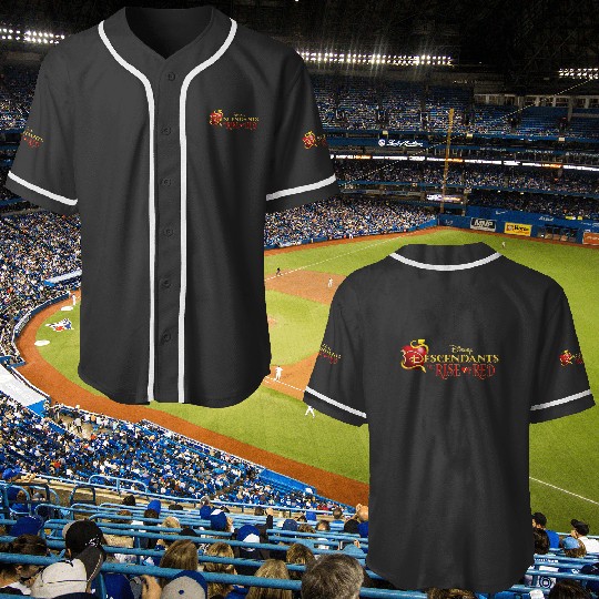 Discover Disney Descendants 4 The Rise of Red  Movie Logo Baseball Jerseys