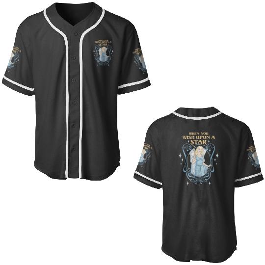 Disney Pinocchio Blue Fairy Wish Upon a Star Baseball Jerseys