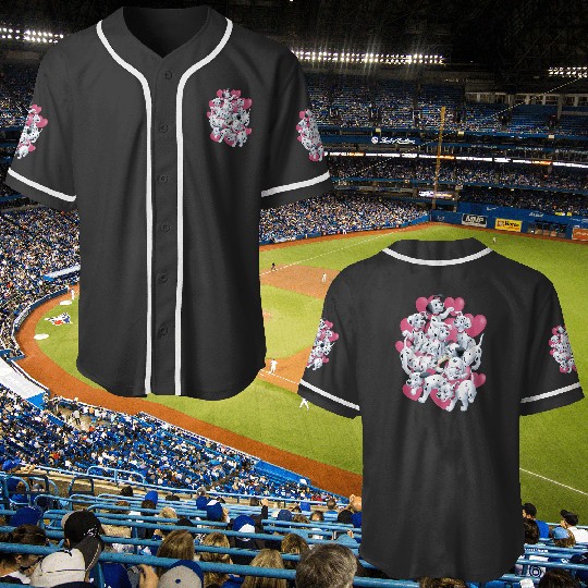 Discover Disney 101 Dalmatians Valentines Day Puppies Hearts Baseball Jerseys