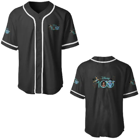 Disney 100 Anniversary Aladdin Jasmine Genie D100 Baseball Jerseys
