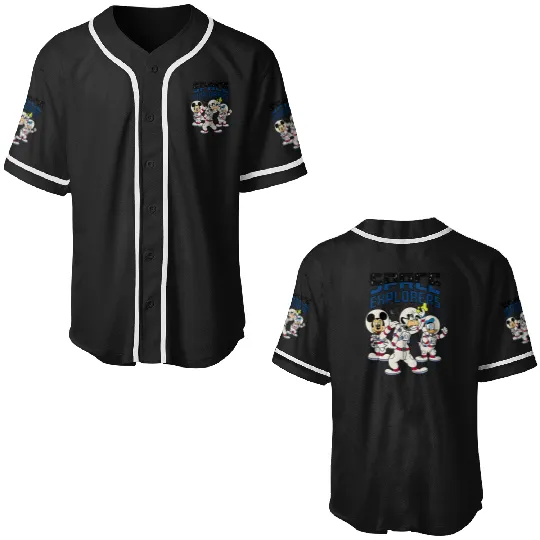 Disney Mickey Goofy Donald Space Explorers Baseball Jerseys