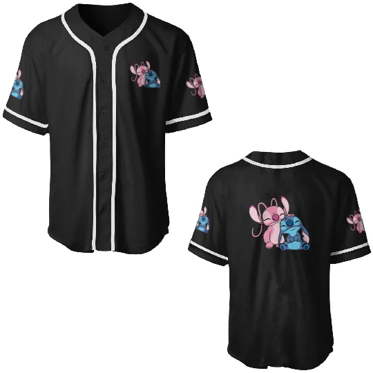 stitch and angel soulmate Poster, Stitch Eras Tour , Stitch Shirt, Disney Land Lilo and Stitch Baseball Jerseys