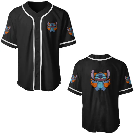 disney stitch bat halloween costume Baseball Jerseys