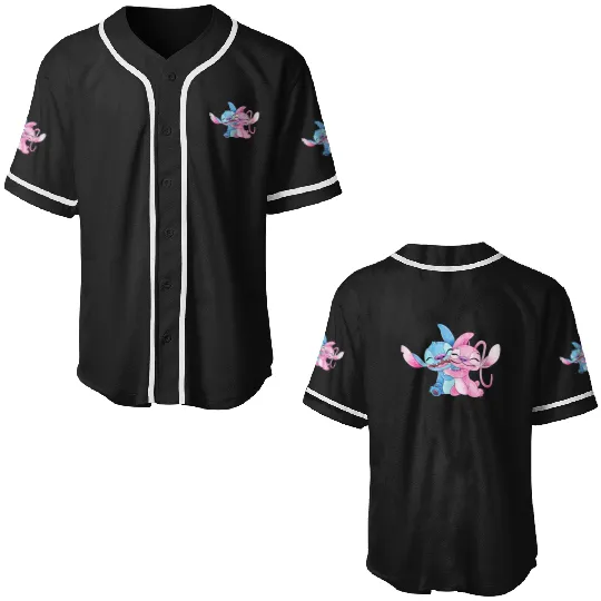 Stitch and Angel soulmates92love  , Stitch Eras Tour , Stitch Shirt, Disney Land Lilo and Stitch Baseball Jerseys