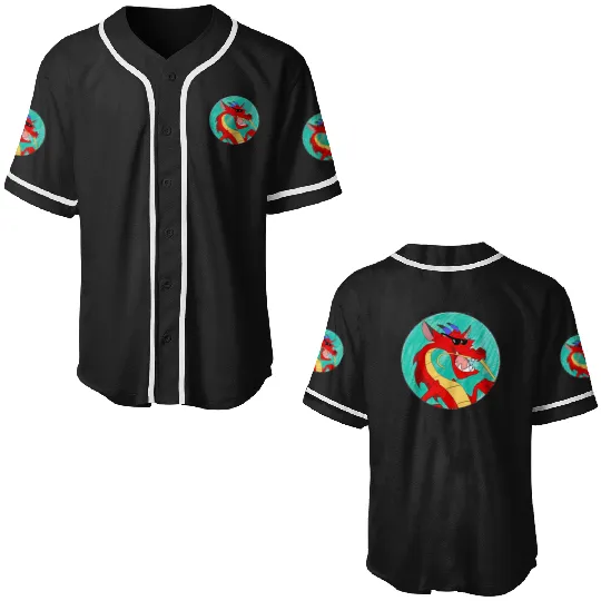Mushu and Cricket Kids 1: Disney Mulan Anime Mushu, Mulan and Mushu Baseball Jerseys