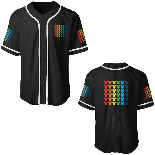 Discover Disney Mickey Mouse Rainbow Icons Tank Top Baseball Jerseys