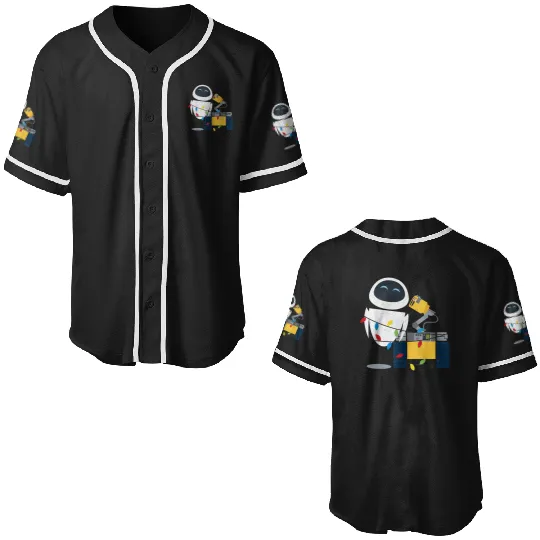 Disney Pixar Wall-E Eve Christmas Light Wrap Graphic Baseball Jerseys