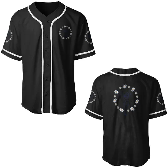 disney peter pan tinker bell spring floral circle Baseball Jerseys