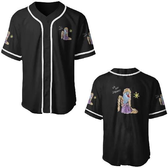 Disney Olaf Presents Tangled Rapunzel We Got Dreams Tank Top Baseball Jerseys