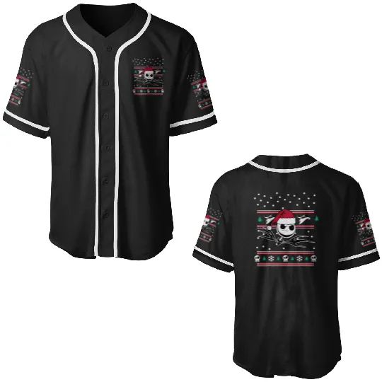 disney nightmare bee christmas jack bw Baseball Jerseys