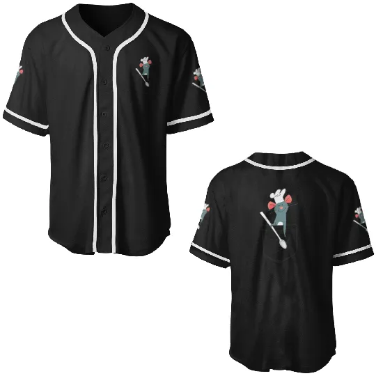 Disney PIXAR Ratatouille Remy Small Pocket Chef Baseball Jerseys
