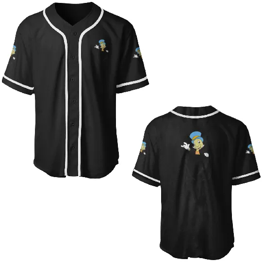 Disney Pinocchio Jiminy Cricket Faux Pocket Baseball Jerseys