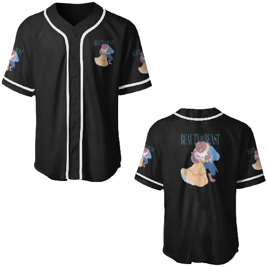 Disney Beauty And The Beast Belle And Beast Classic Portrait Baseball Jerseys