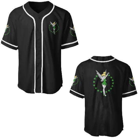 Disney Tinker Bell Ring of Shamrocks St. Patricks Day Baseball Jerseys