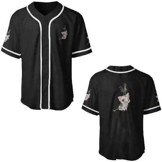 womens Disneys moana pua and hei hei simple portrait Baseball Jerseys