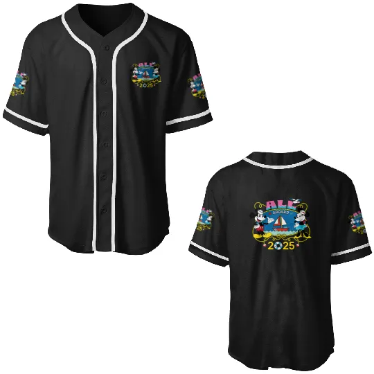 Disney Cruise Family Group Vacation Matching All Aboard 2025 Baseball Jerseys