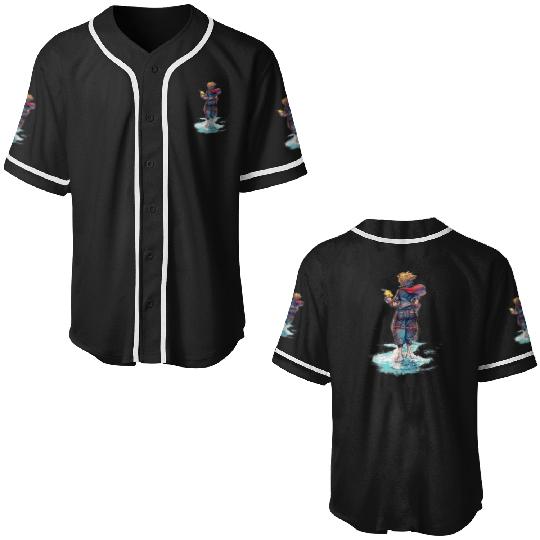 Disney Kingdom Hearts Sora Keyblade Hero Faded Starfish Baseball Jerseys