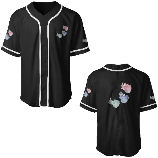 Disney Sleeping Beauty Fairy Trio Left Chest Pocket Logo Baseball Jerseys
