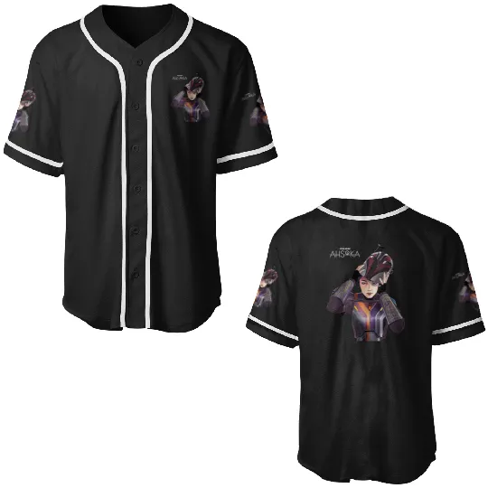 Star Wars Ahsoka Sabine Wren with Mandalorian Helmet Disney Baseball Jerseys