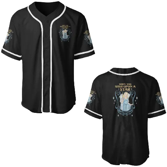 Disney Pinocchio Blue Fairy Wish Upon a Star Baseball Jerseys