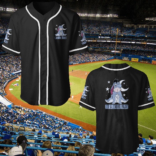 Disney Winnie The Pooh Eeyore Not A Morning Person Short Sleeve Baseball Jerseys
