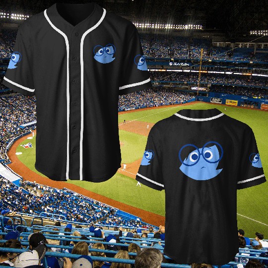 Disney Pixar Inside Out Sad Face Halloween Baseball Jerseys