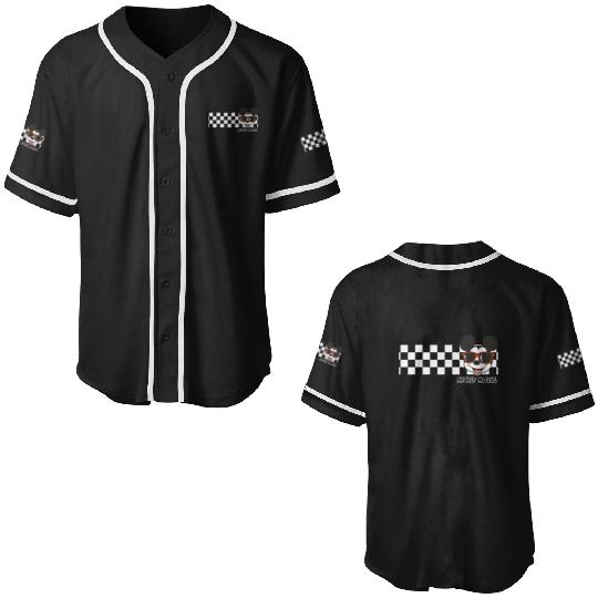 Disney Mickey And Friends Mickey Mouse Checkerboard Stripe Baseball Jerseys