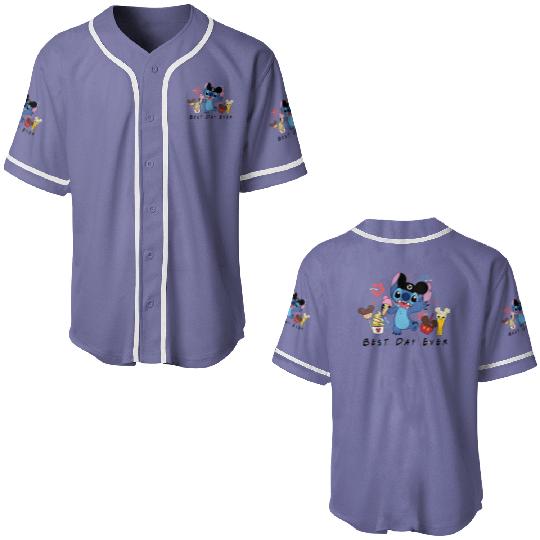 Disney Stitch Best Day Ever Baseball Jerseys, Disney Stitch Baseball Jerseys