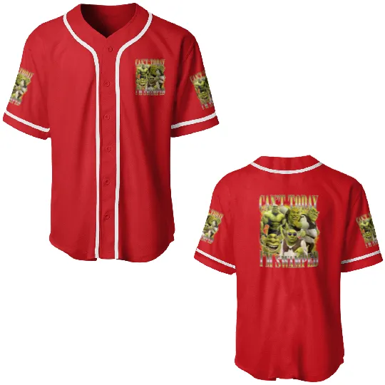 Can't Today I'm Swamped Baseball Jerseys, Disney Fiona Princess Baseball Jerseys, Shrek Baseball Jerseys